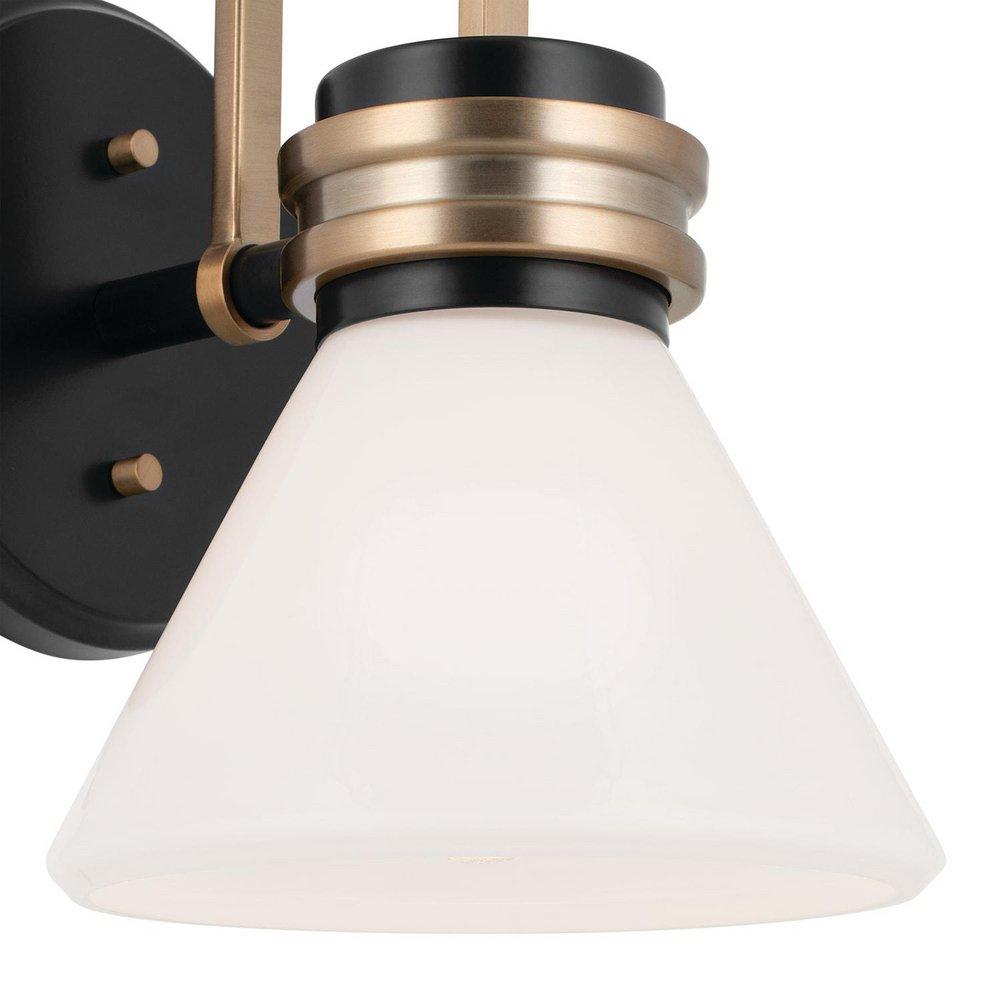 60W 1-Light 9-1/2 in. Wall Sconce in Black 