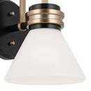 60W 1-Light 9-1/2 in. Wall Sconce in Black 
