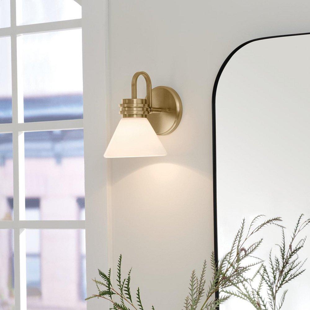 60W 1-Light 9-1/2 in. Wall Sconce in Black 