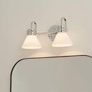 60W 2-Light Medium E-26 Vanity Fixture in Black 