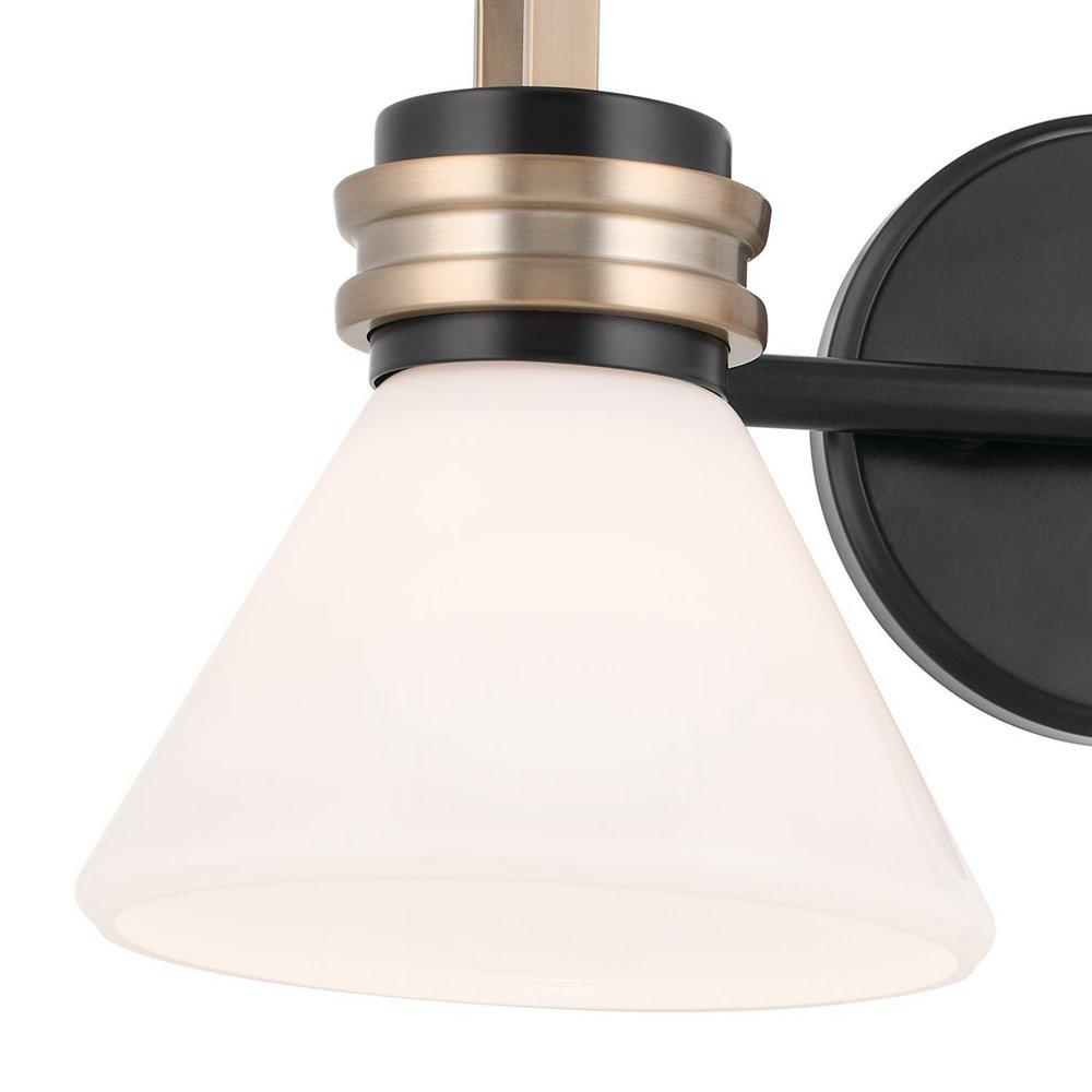 60W 2-Light Medium E-26 Vanity Fixture in Black 