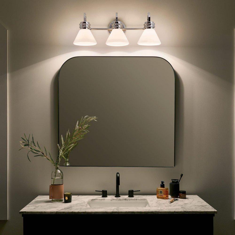 60W 3-Light Medium E-26 Vanity Fixture in Black 