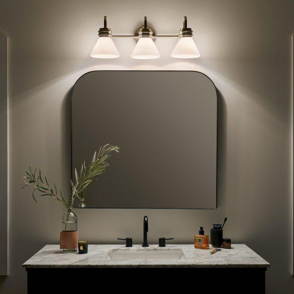 60W 3-Light Medium E-26 Vanity Fixture in Black 