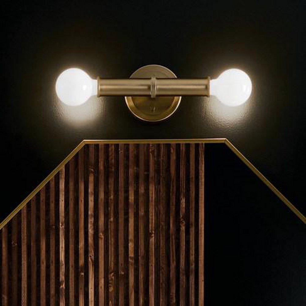 60W 2-Light 9-3/4 in. Wall Sconce in Champagne Bronze 