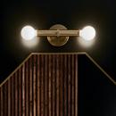 60W 2-Light 9-3/4 in. Wall Sconce in Champagne Bronze 