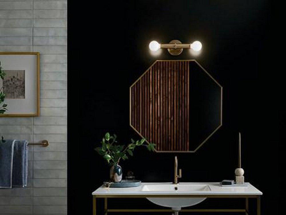 60W 2-Light 9-3/4 in. Wall Sconce in Champagne Bronze 