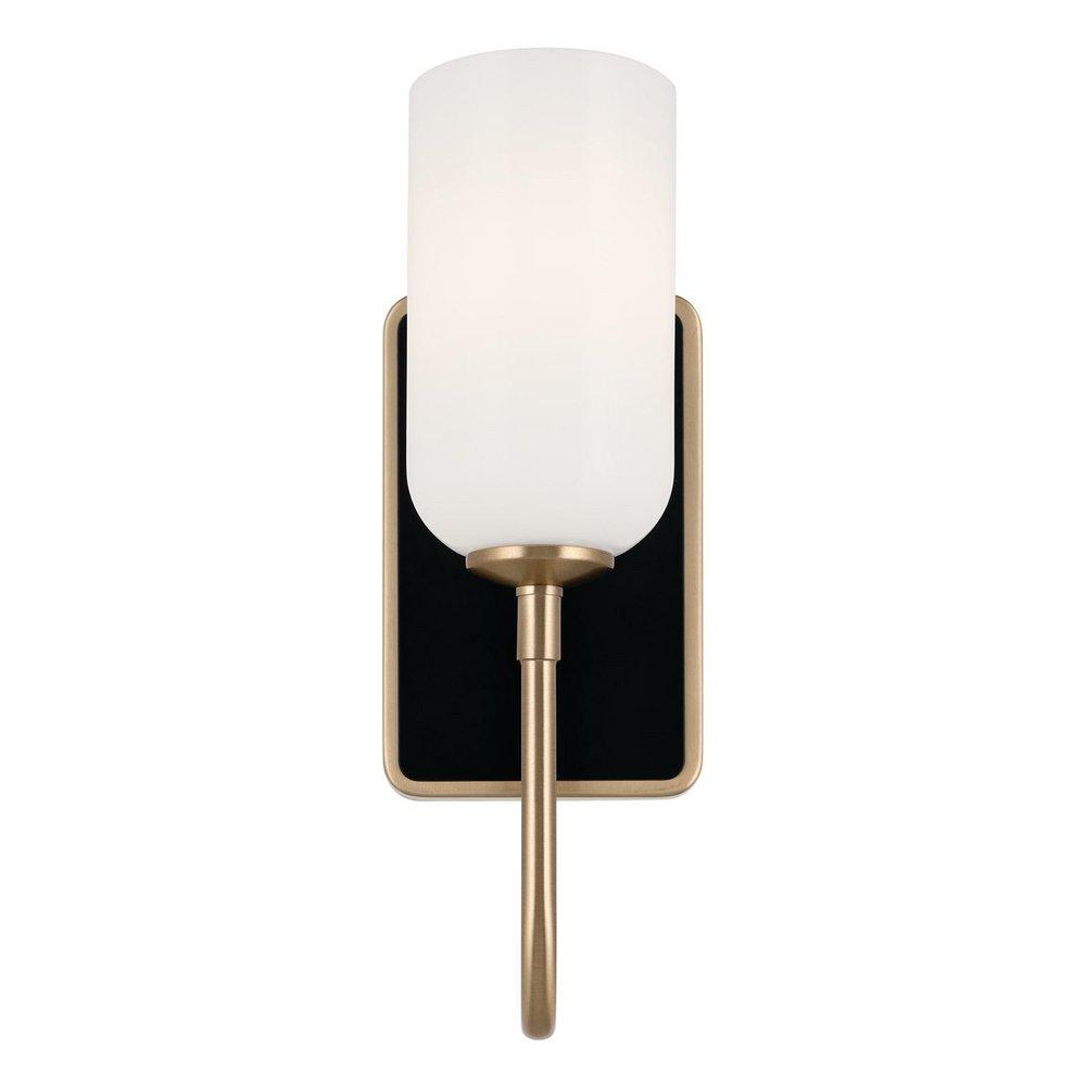 60W 1-Light 13-1/2 in. Wall Sconce in Champagne Bronze 