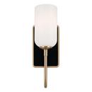 60W 1-Light 13-1/2 in. Wall Sconce in Champagne Bronze 