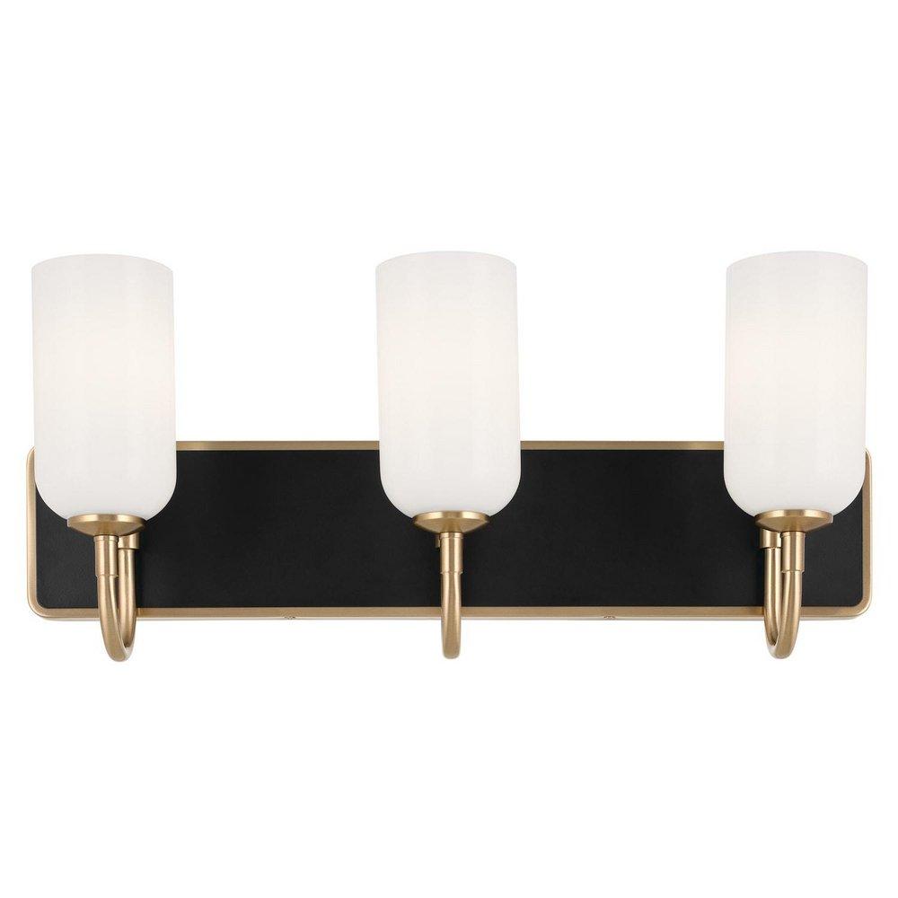 60W 3-Light Candelabra E-12 Vanity Fixture in Champagne Bronze 