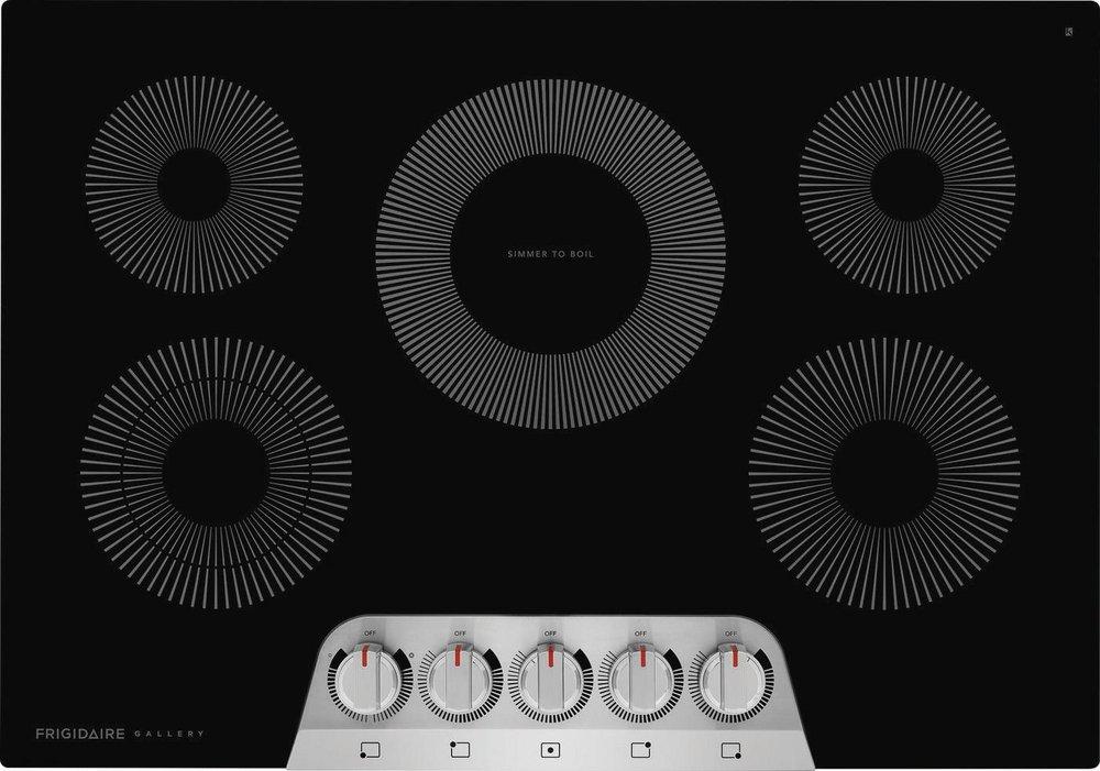 30 RADIANT ELECTRIC COOKTOP IN STAINLESS STEEL WITH 5 ELEMENTS 