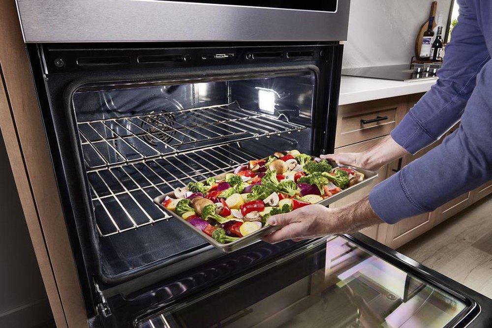 Maytag Fingerprint Resistant Stainless Steel 29-3/4 x 26-5/8 in. 40A 10.0 cu. ft. Drop Down Built-in and Wall Mount Double Oven 