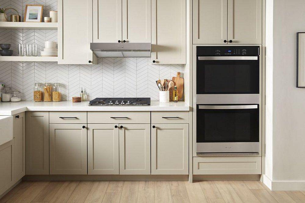 Whirlpool Fingerprint Resistant Stainless Steel 29-3/4 x 26-7/16 in. 40A 10.0 cu. ft. Built-in and Wall Mount Double Oven 