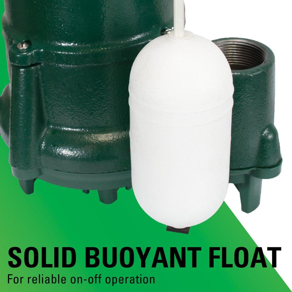 Zoeller Pump Co 1/2 HP 115V Cast Iron Submersible Sump Pump (M98) 
