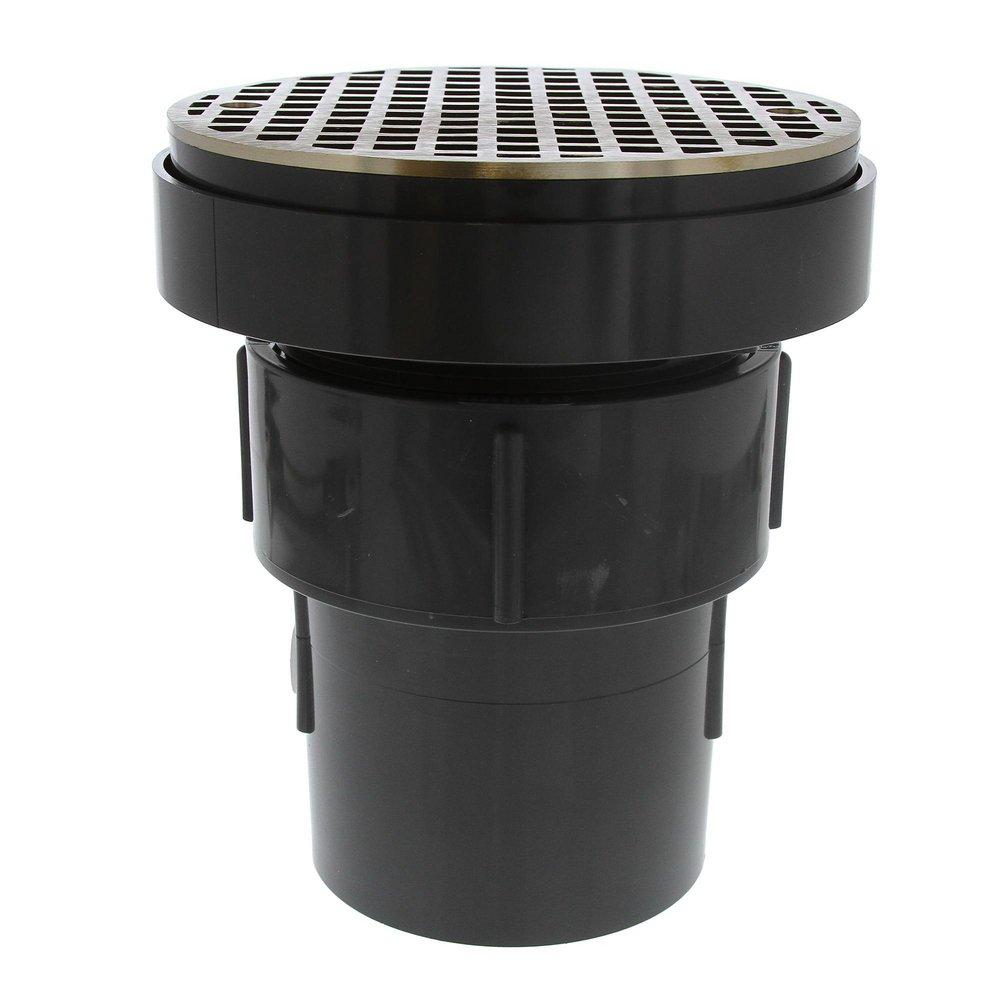 3 x 4 in. LevelBest&reg; Plastic Complete Pipe Fit Drain System in Nickel Bronze Strainer 