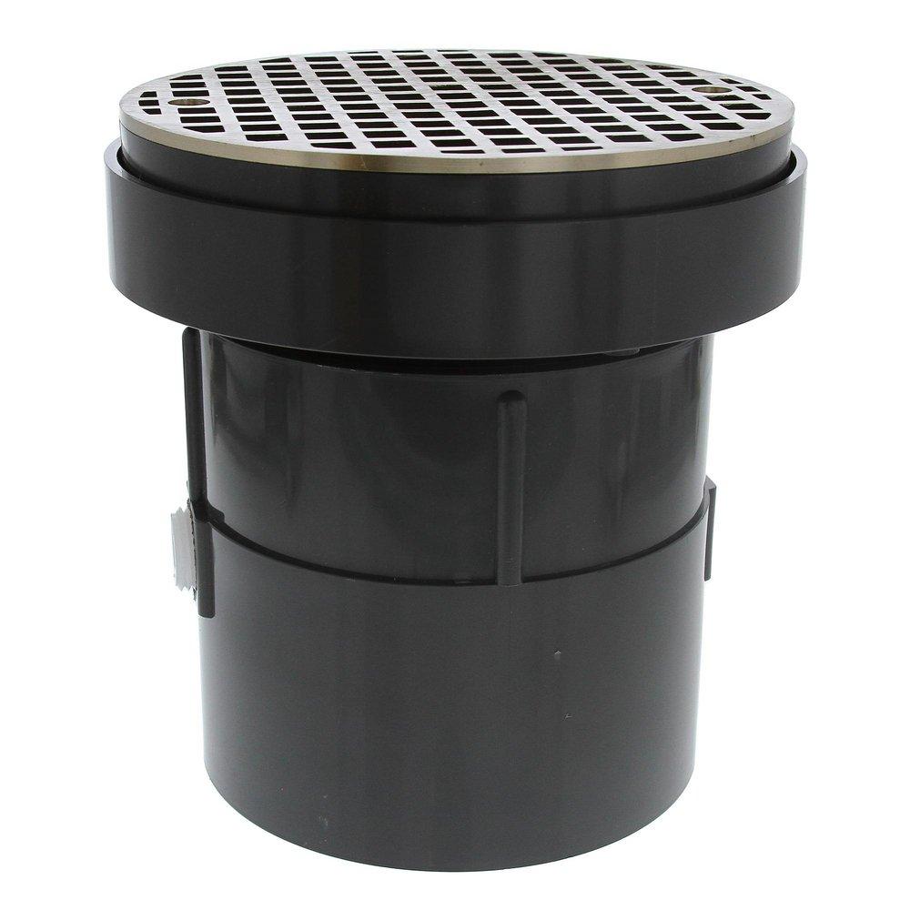 4 in. LevelBest&reg; Plastic Complete Pipe Fit Drain System in Nickel Bronze Strainer 