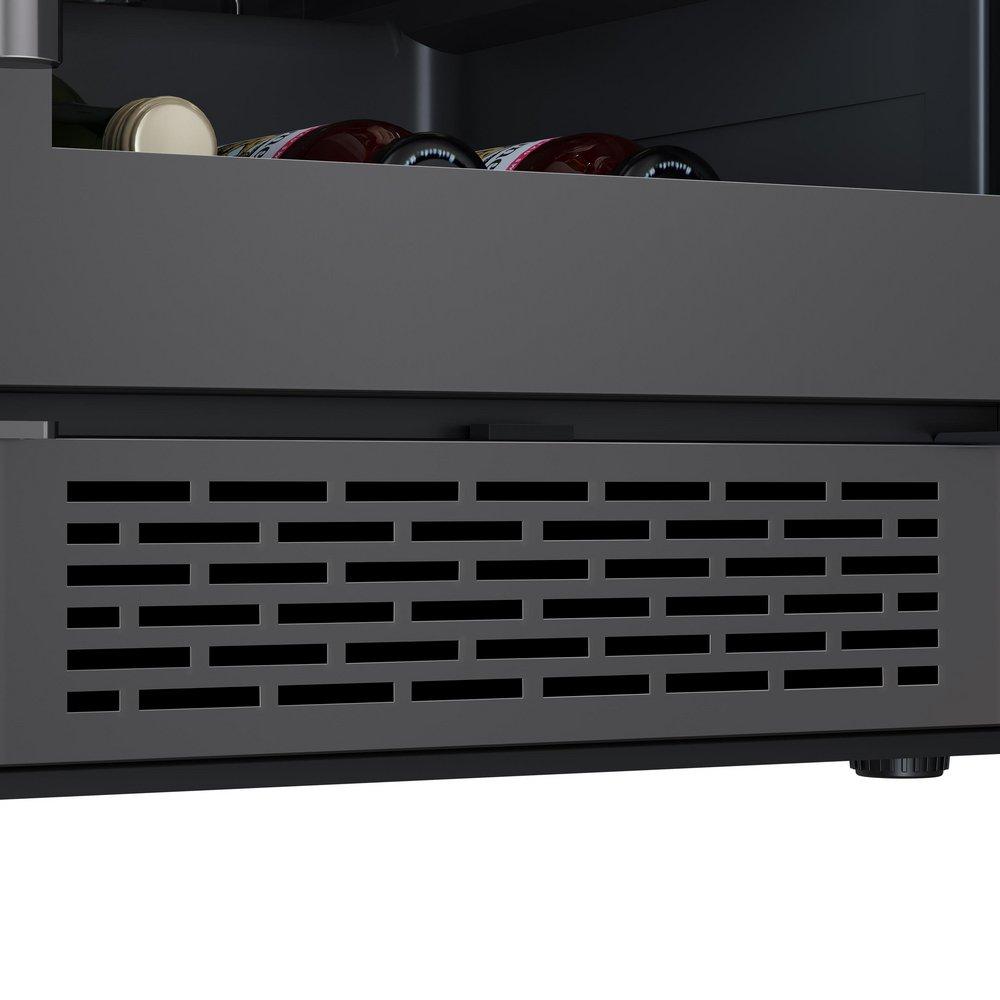 15 in. Undercounter Stainless Steel Beverage Cooler in Black 