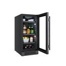 15 in. Undercounter Stainless Steel Beverage Cooler in Black 