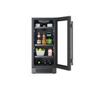 15 in. Undercounter Stainless Steel Beverage Cooler in Black 