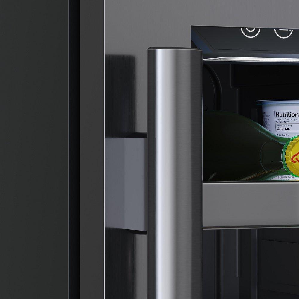 15 in. Undercounter Stainless Steel Beverage Cooler in Black 