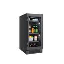 15 in. Undercounter Stainless Steel Beverage Cooler in Black 