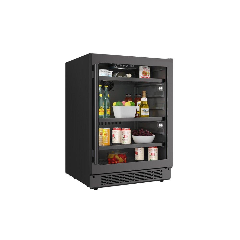 23-13/16 in. Undercounter Wine Cooler in Black Stainles Steel 