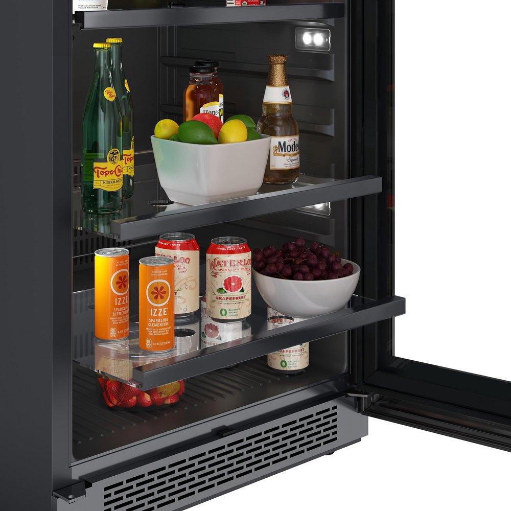 23-13/16 in. Undercounter Wine Cooler in Black Stainles Steel 