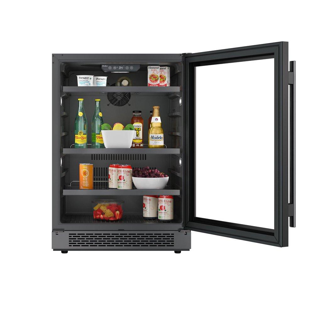 23-13/16 in. Undercounter Wine Cooler in Black Stainles Steel 