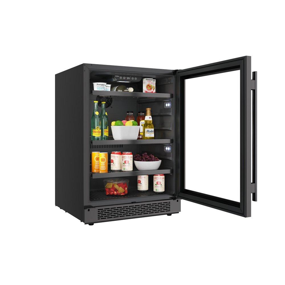 23-13/16 in. Undercounter Wine Cooler in Black Stainles Steel 