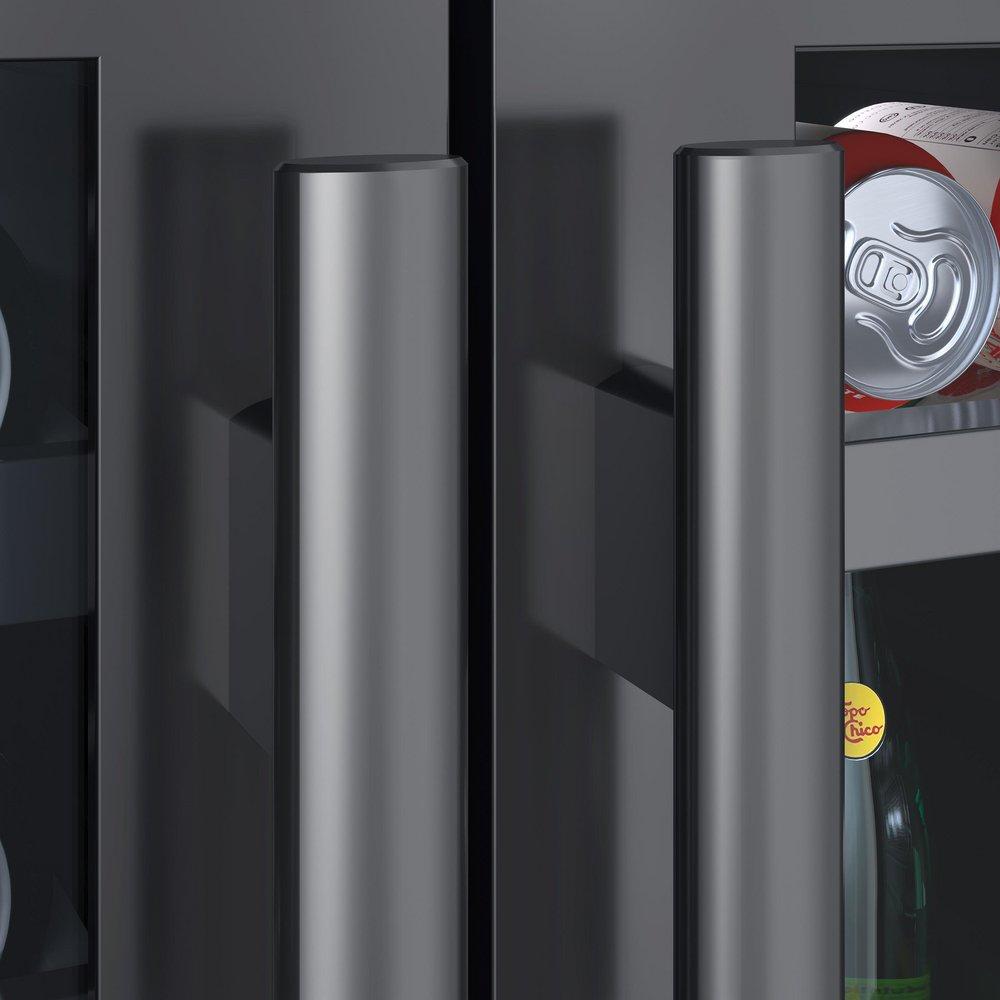 CCY 24 UNDERCOUNTER BLACK STAINLESS WINE AND BEVERAGE COOLER 