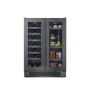 CCY 24 UNDERCOUNTER BLACK STAINLESS WINE AND BEVERAGE COOLER