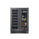 CCY 24 UNDERCOUNTER BLACK STAINLESS WINE AND BEVERAGE COOLER 