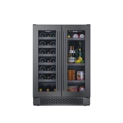 23-13/16 in. Undercounter Wine Cooler in Black Stainles Steel