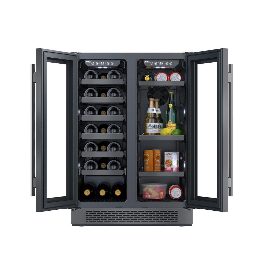 23-13/16 in. Undercounter Wine Cooler in Black Stainles Steel 