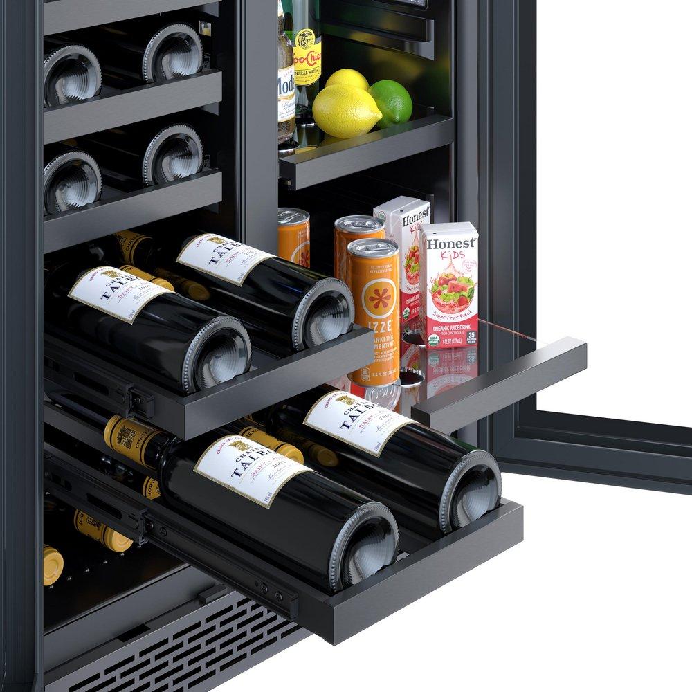 23-13/16 in. Undercounter Wine Cooler in Black Stainles Steel 