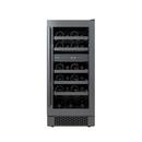CCY 15 UNDERCOUNTER BLACK STAINLESS DUAL ZONE WINE COOLER