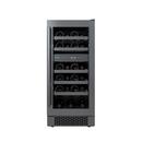 CCY 15 UNDERCOUNTER BLACK STAINLESS DUAL ZONE WINE COOLER 