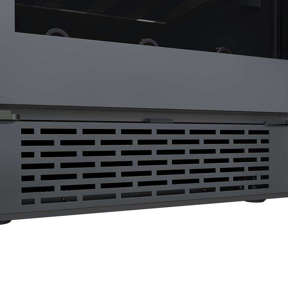15 in. Dual Zone Undercounter Wine Cooler in Black Stainless Steel 