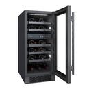 15 in. Dual Zone Undercounter Wine Cooler in Black Stainless Steel 