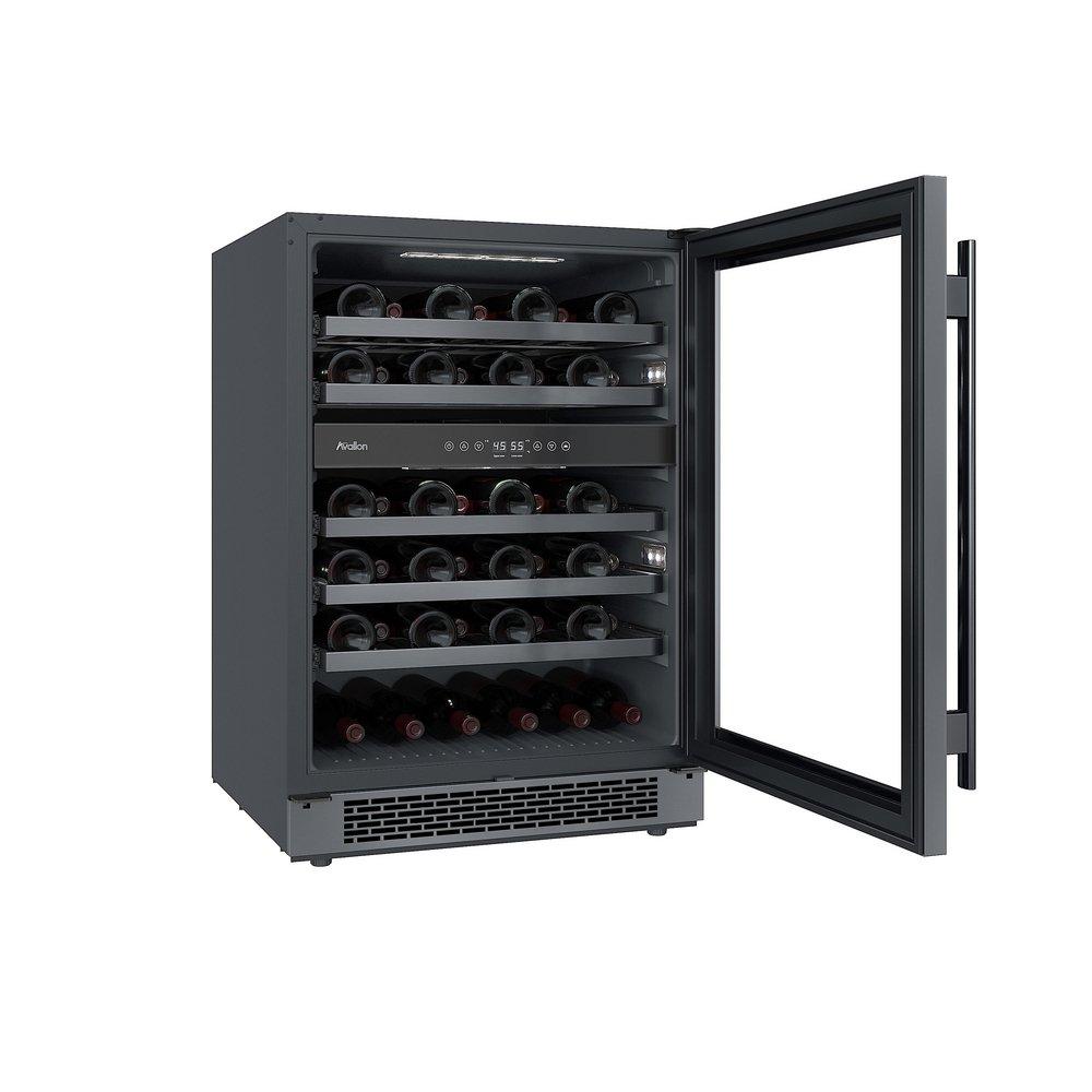 CCY 24 UNDERCOUNTER BLACK STAINLESS DUAL ZONE WINE COOLER 