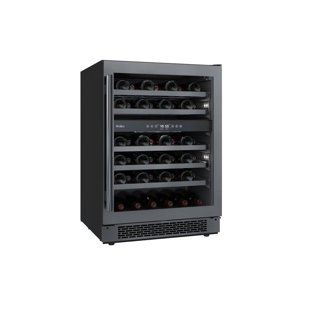 23-13/16 in. Undercounter Wine Cooler in Black Stainles Steel 