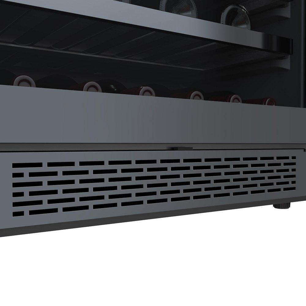 23-13/16 in. Undercounter Wine Cooler in Black Stainles Steel 