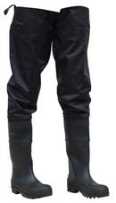 Chest Waders Steel Toe Boots Sz 7 in Black 