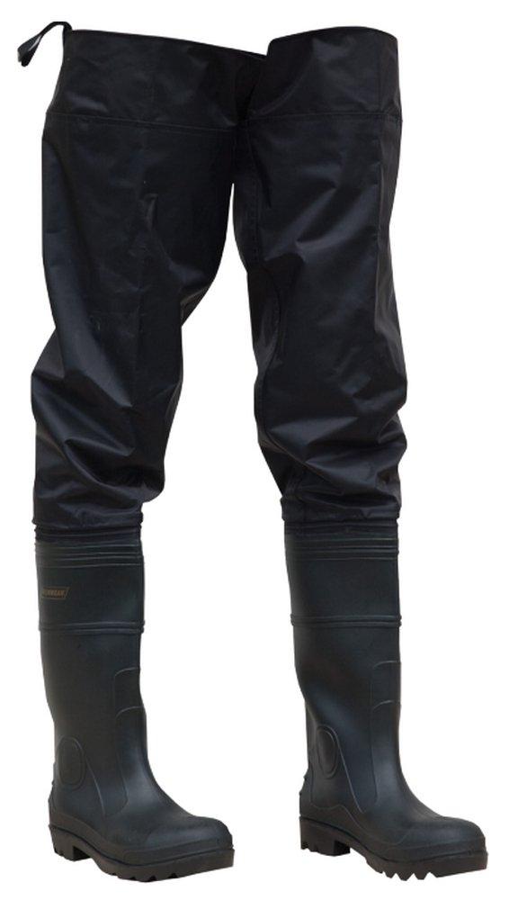 Chest Waders Steel Toe Boots Sz 8 in Black 