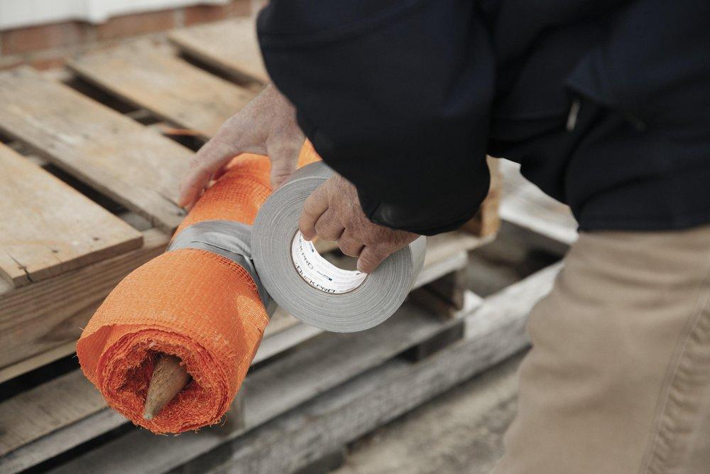 Shurtape Silver 55m x 48mm Plastic and Cloth and Rubber Duct Tape (Case of 24 Rolls) 