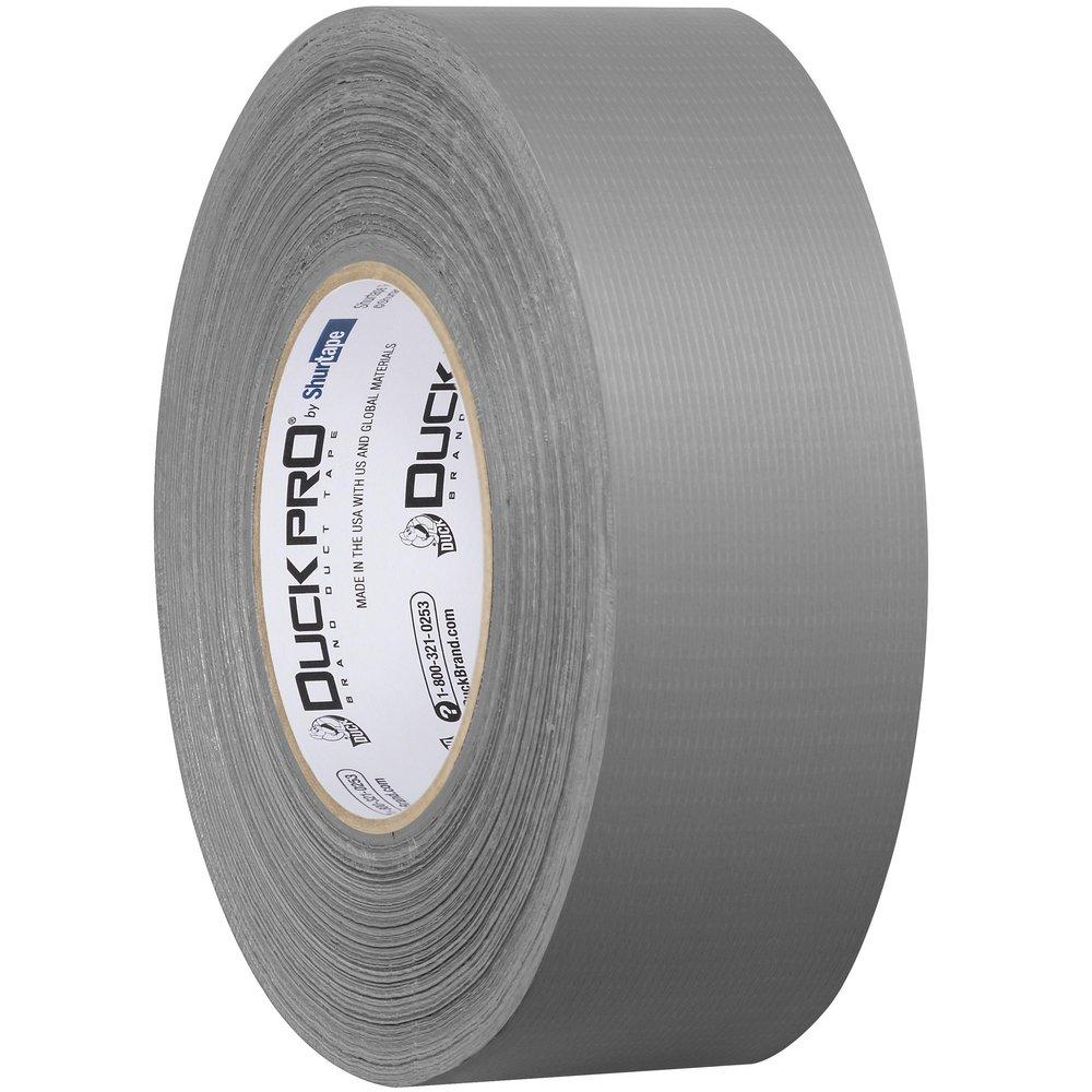 Shurtape Silver 55m x 48mm Plastic and Cloth Duct Tape (Case of 24 Rolls) 