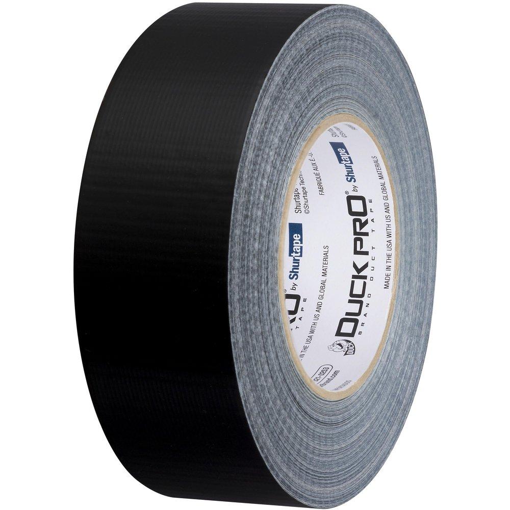 Shurtape Black 55m x 48mm Plastic and Cloth Duct Tape (Case of 24 Rolls) 