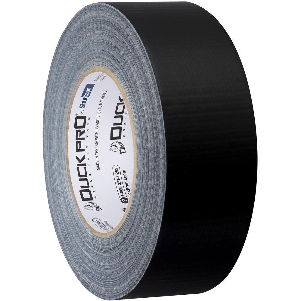 Shurtape Black 55m x 48mm Plastic and Cloth Duct Tape (Case of 24 Rolls) 