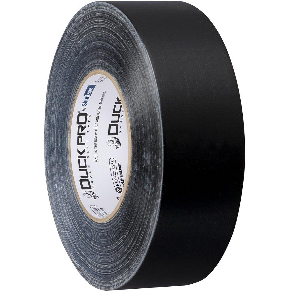 Shurtape Black 55m x 48mm Plastic and Cloth Duct Tape (Case of 24 Rolls) 