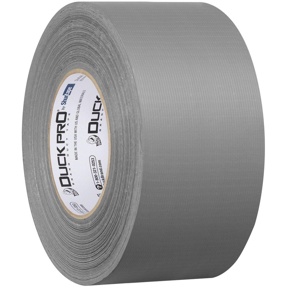 Shurtape Silver 55m x 72mm Plastic and Cloth Duct Tape (Case of 16 Rolls) 