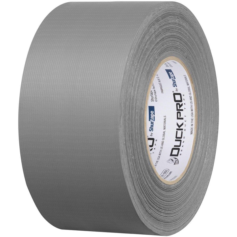 Shurtape Silver 55m x 72mm Plastic and Cloth Duct Tape (Case of 16 Rolls) 